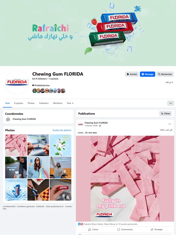 Modération et gestion de communauté Chewing Gum FLORIDA - The Webside