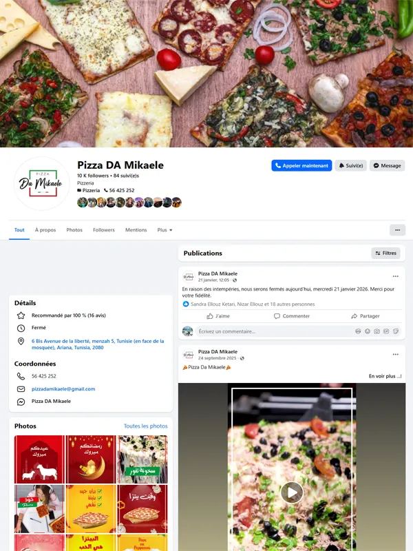 Gestion de l'image de marque Pizza DA Mikaele - The Webside