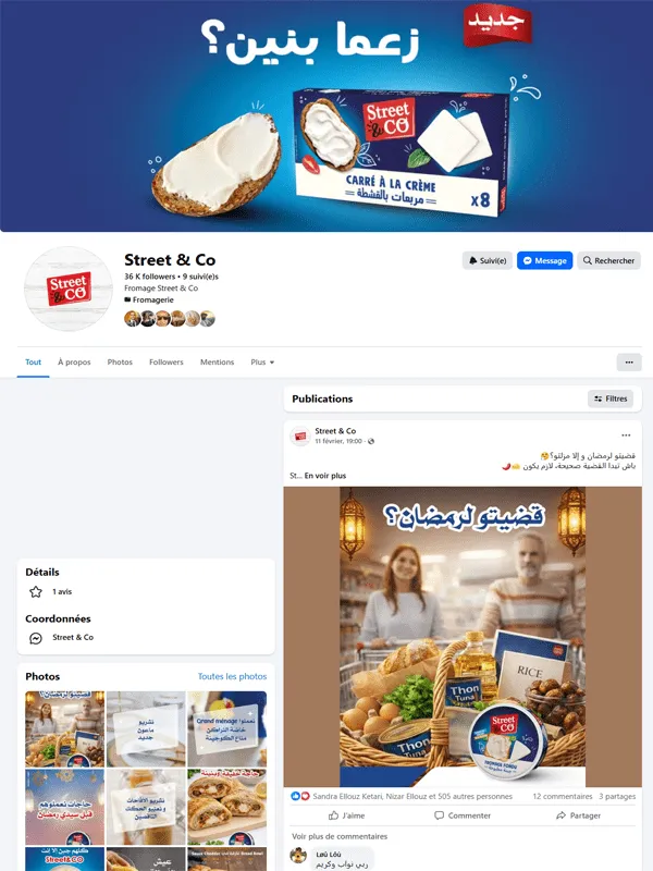 Création de visuels pour réseaux sociaux Street & Co - The Webside